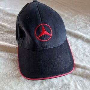 Mercedes-Benz embroidered Nu-Fit Baseball Cap Blue/Red Size L/XL